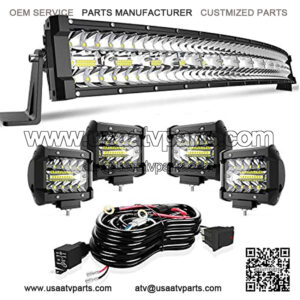 Tri Row Led Light Bar Offroad Spot Flood Combo Beam