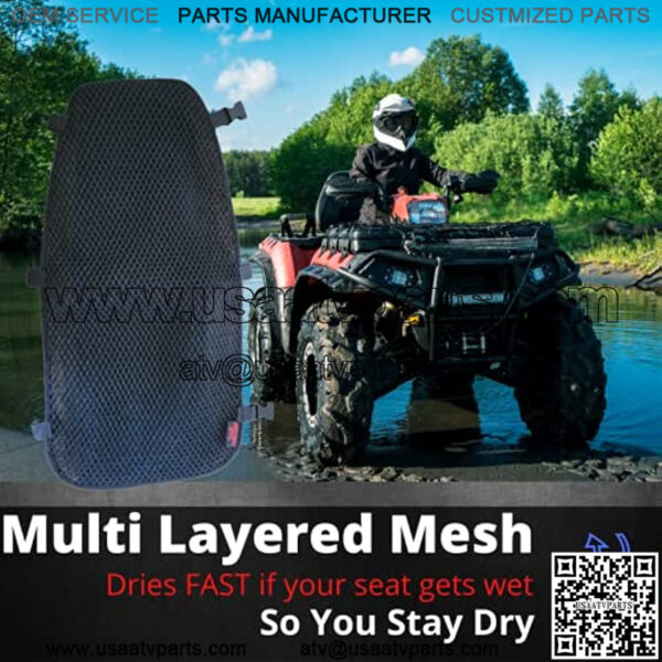 ATV Seat Covers. 3D Mesh Air Flow Four Wheeler Seat Cover. Stops Hot Seat, Keeps You Dry - Image 5