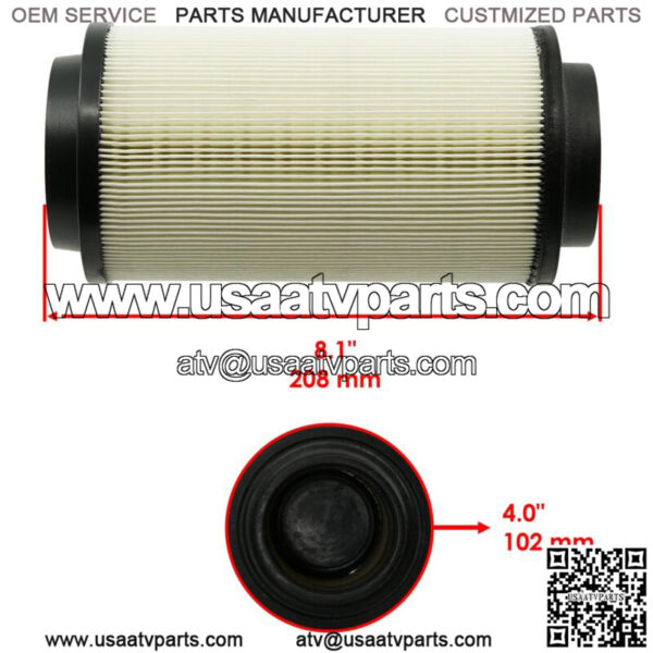Air Filter w/Prefilter Intake Air Sleeve for Polaris Sportsman XP 1000 2015-2019 - Image 3