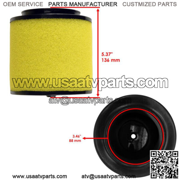 Air Filter Cleaner For Honda Pioneer 700 SXS700M2 Deluxe 2014-2023 2QTY - Image 2