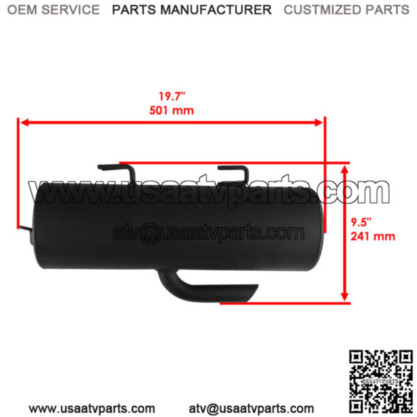 Exhaust Muffler and Silencer Kit for Polaris Ranger 800 4x4 EFI 2010 2011 - Image 2