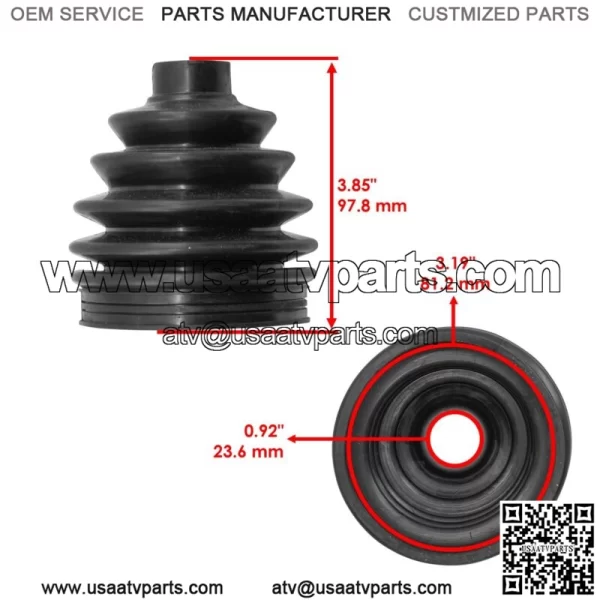 Rear CV Axle Boot For Honda Pioneer 1000 SXS1000M3 2016-2021 Outer Inner - Image 2