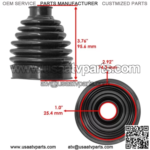 Rear CV Axle Boot For Honda Pioneer 1000 SXS1000M3 2016-2021 Outer Inner - Image 3
