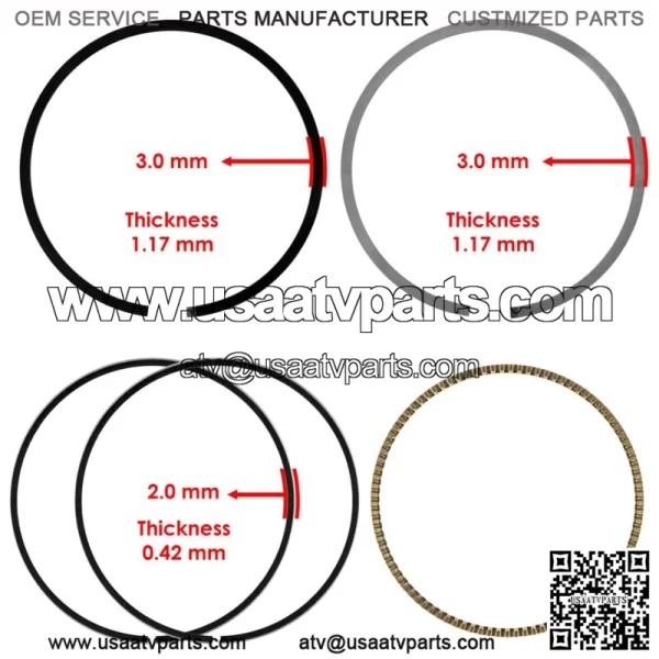 Piston Rings For Polaris RZR XP 1000 Trails And Rocks EPS 2021 - Image 2