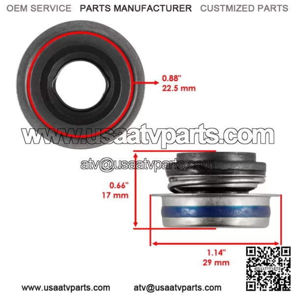 Water Pump Mechanical Seal Kit for Kawasaki Mule 4010 KAF620 2009-2016 - Image 2