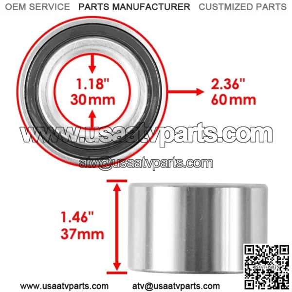 Front Left Right Knuckle w/ Ball Bearing & Circlip for Can-Am Traxter T HD7 2022 - Image 4