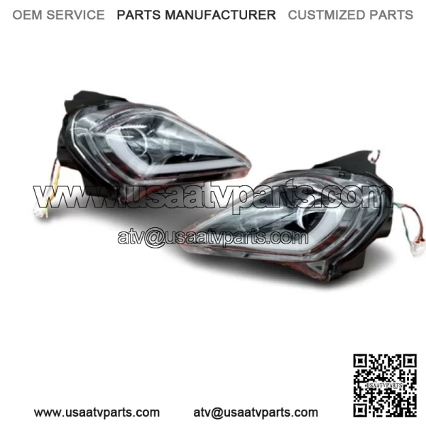 2 x LED Headlights Yamaha YFZ450R Raptor 700 700R YFZ450 WOLVERINE - Image 4