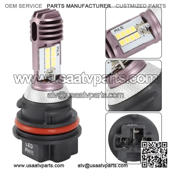 LED Headlight Bulbs PH11 for Suzuki Quadsport Racer LTZ 250 400 LTR 450 Headlamp - Image 2