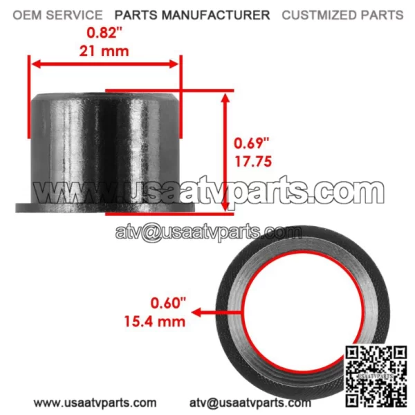 12 Upper Lower A-Arm Bushing for Yamaha Raptor 700 YFM700R 06-21 90381-15088-00 (For: Yamaha Raptor 700) - Image 2