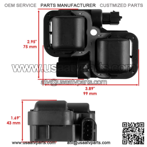 Ignition Coil & Wires For Polaris Ranger Crew 1000 / Crew XP 1000 / XP 1000 2021 - Image 2
