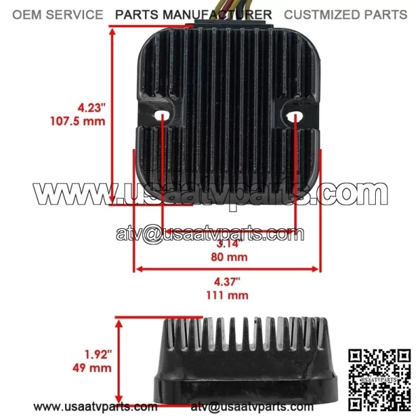 Stator Regulator Rectifier W/Gasket for Polaris RZR 800 2008 - Image 3