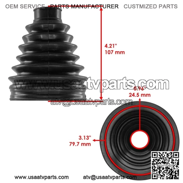 Rear Outer CV Boot Kit For Polaris RZR XP Turbo S 2020 3236414 - Image 2