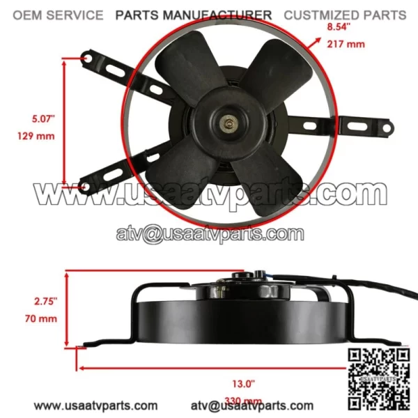 Radiator Fan for Kawasaki Brute Force 750 KVF750 A B C D E F 4X4i  2005 - 2011 (For: Kawasaki) - Image 2