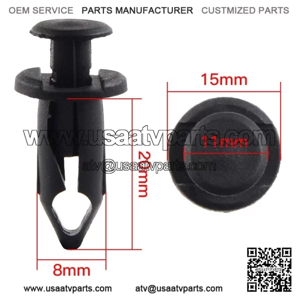 100 Fender Clip Body Rivet ATV Parts For Suzuki Quadsport Z400 LTZ400 2x4 04-05 - Image 2
