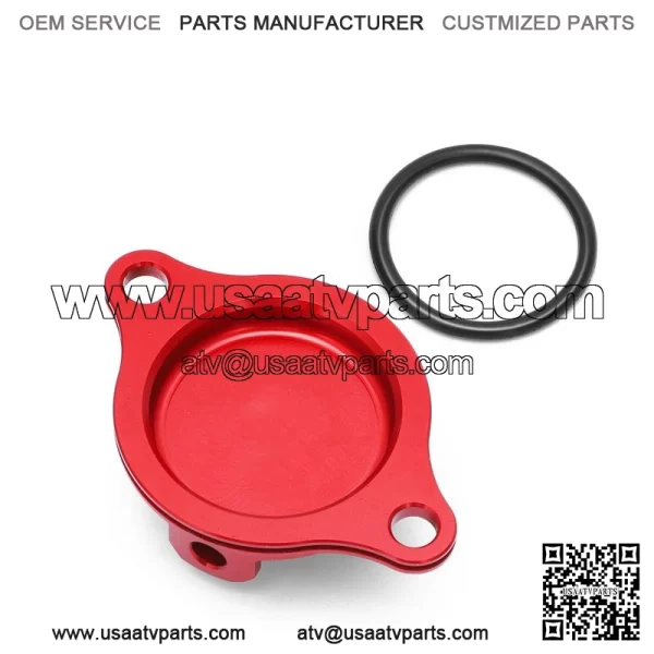 Aluminum Oil Filter Cover w/ Oring Anodized For HONDA TRX450R TRX450ER 2006-2014 - Image 2