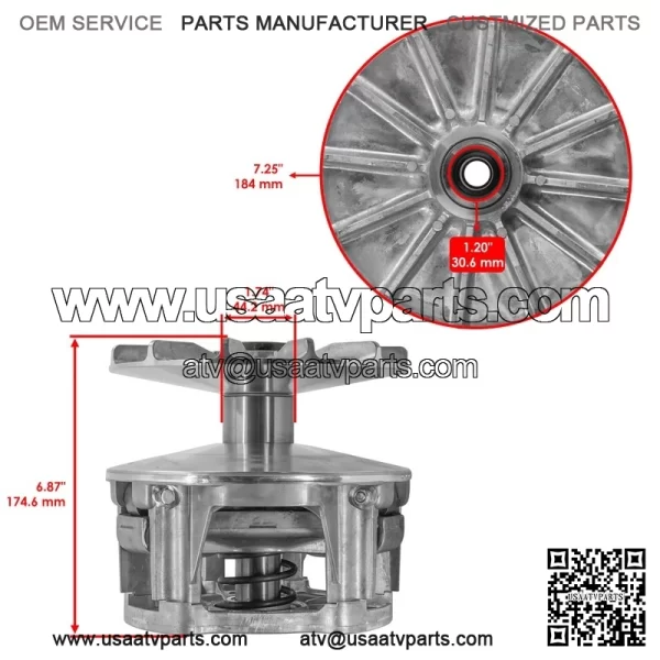Primary Drive Clutch w/ Tool for Polaris RZR Trail S 1000 EPS 2023-25 (Non-EBC) - Image 2