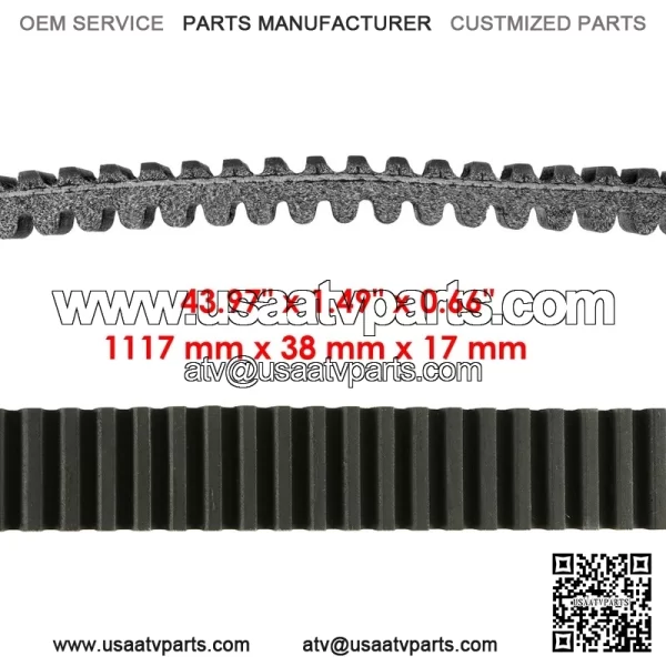 Secondary Clutch & Belt For Polaris RZR TURBO 4 19 TURBO S 20 1323394 3211202 - Image 3