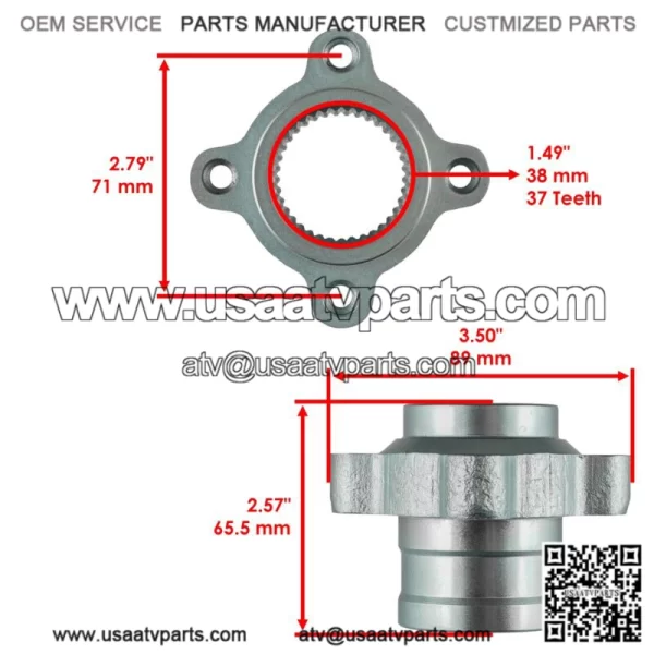 Rear Brake Rotor Hub For Yamaha Raptor 700 700R YFM700 YFM700R 2006-2022 (For: Yamaha Raptor 700) - Image 2