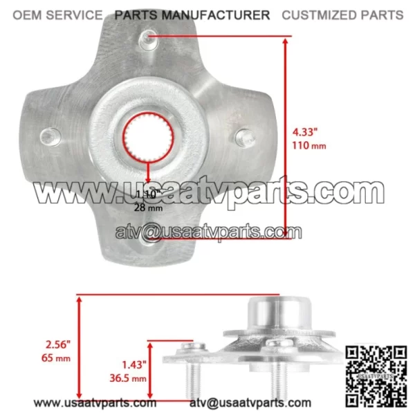 Rear Axle Right Wheel Hub fits Honda 42610-HR0-F00 - Image 2