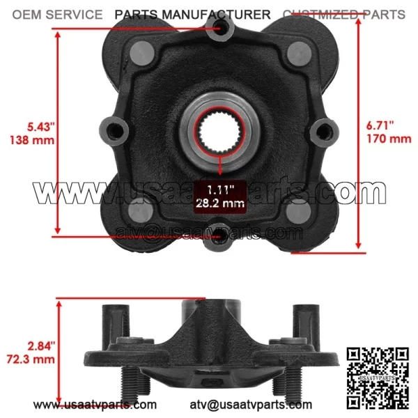 Wheel Hub For Polaris RZR 1000 2019-2021 / RZR 1000 S4 2021-2022  Front & Rear - Image 2