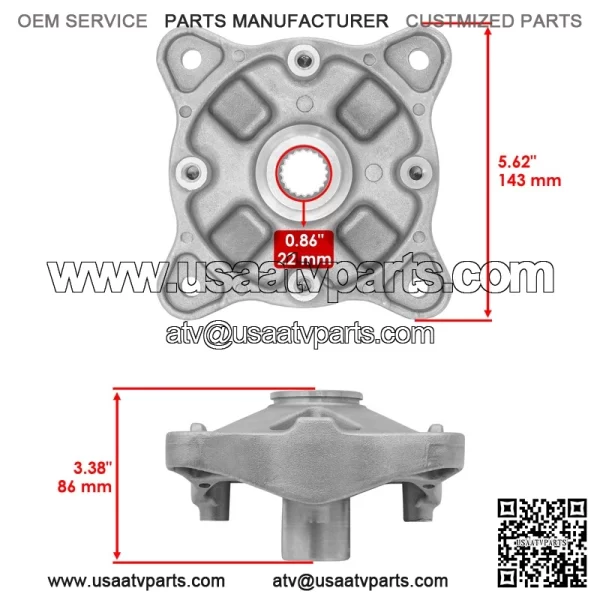 Polaris Sportsman 800 2005-2014 / Scrambler 500 4X4 2010-2012 Front Wheel Hubs - Image 2