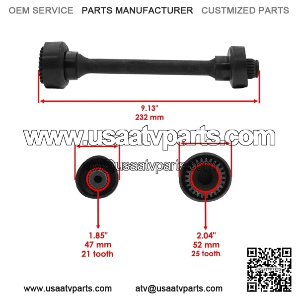 Rear Differential W/ Propeller Drive Shaft For Yamaha Grizzly 660 YFM660F 03-08 - Image 4