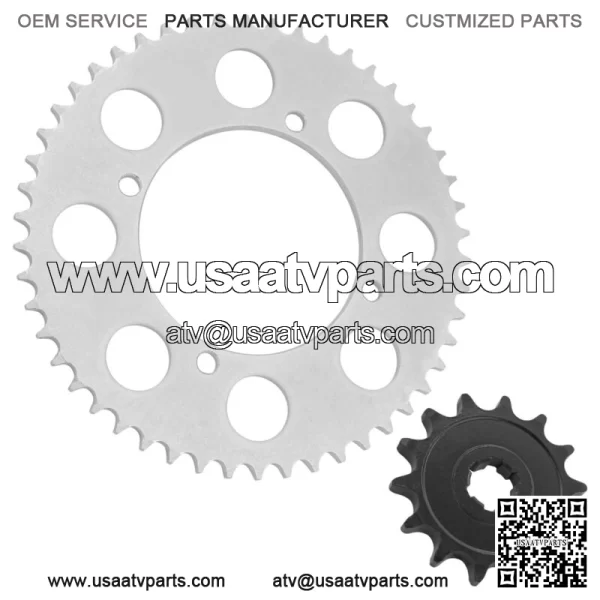 Front Rear Drive Chain Sprocket For Kawasaki KLX140 2008-2023 13144-0049 - Image 4