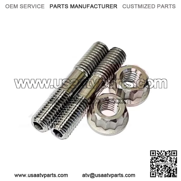 YFZ450 YFZ 450 Ti Exhaust Studs Bolt Heavy Duty Titanium Head Pipe Stud Bolt Kit