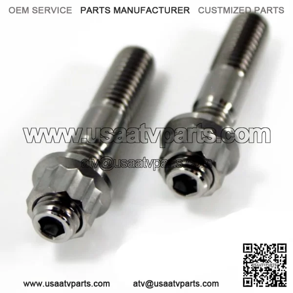 YFZ450 YFZ 450 Ti Exhaust Studs Bolt Heavy Duty Titanium Head Pipe Stud Bolt Kit - Image 2