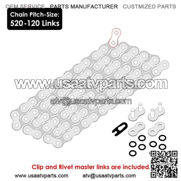 Red O-Ring Drive Chain & Sprockets Kit for Honda TRX450R Sportrax 450 2004 2005 (For: Honda) - Image 2
