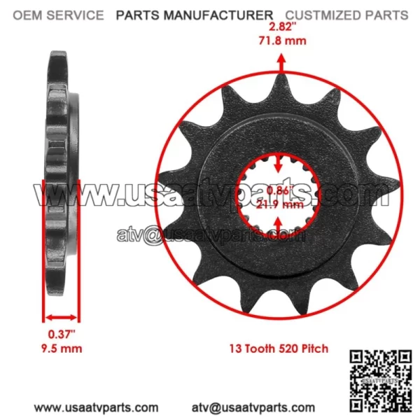 O-Ring Drive Chain & Sprockets Kit for Honda TRX450R TRX450ER 2006-2014 (For: Honda) - Image 3
