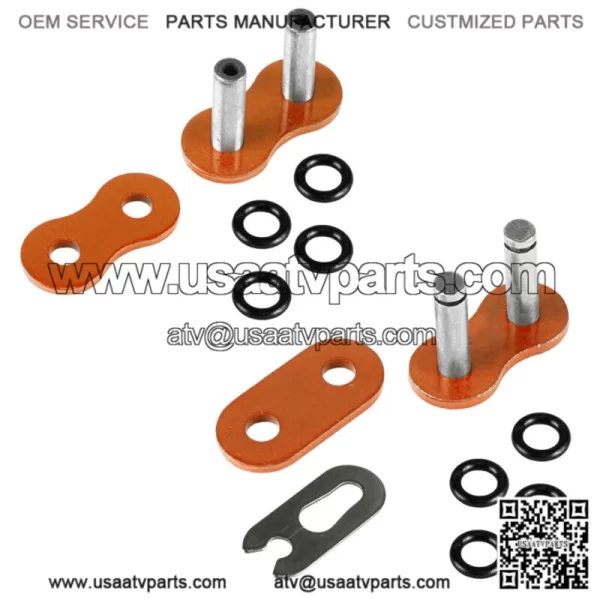 O-Ring Orange Drive Chain for Yamaha Blaster 200 YFS200 1988-1996 (For: Yamaha YFS200) - Image 4