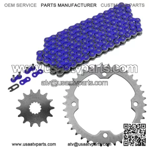 Blue Drive Chain And Sprockets Kit for Yamaha YFZ450 YFZ450V 2004-2013