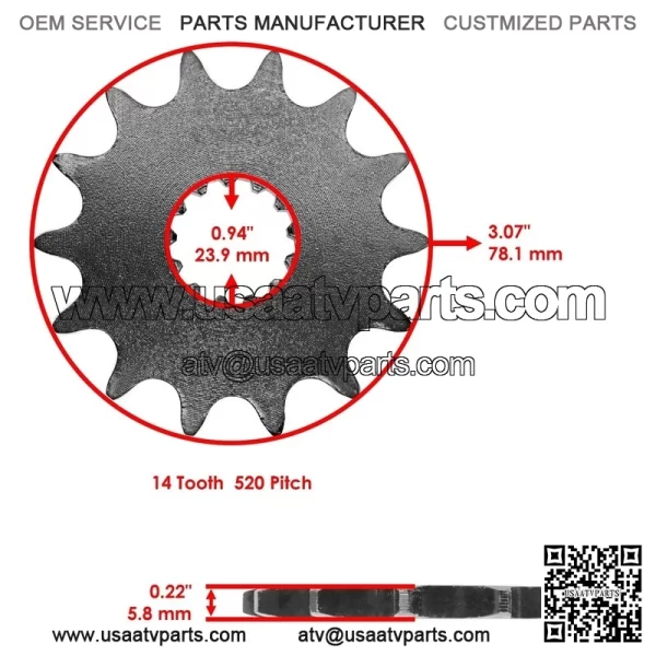 Blue Drive Chain And Sprockets Kit for Yamaha YFZ450 YFZ450V 2004-2013 - Image 2