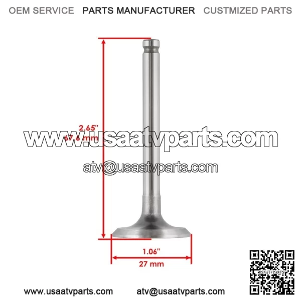 Cylinder Head Intake & Exhaust Valve Kit for Kawasaki Mule 2510 KAF620A 1994-98 - Image 3