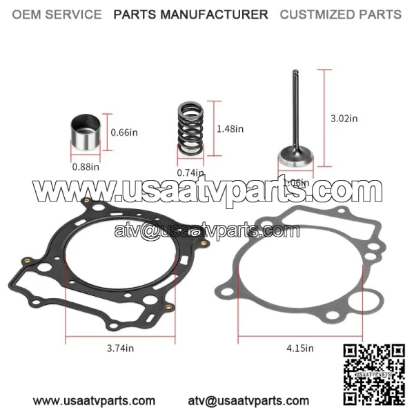 Cylinder Intake Exhaust Valve Kit for Yamaha YFZ450 YFZ 450 2004 05 06 07 08-09 - Image 3