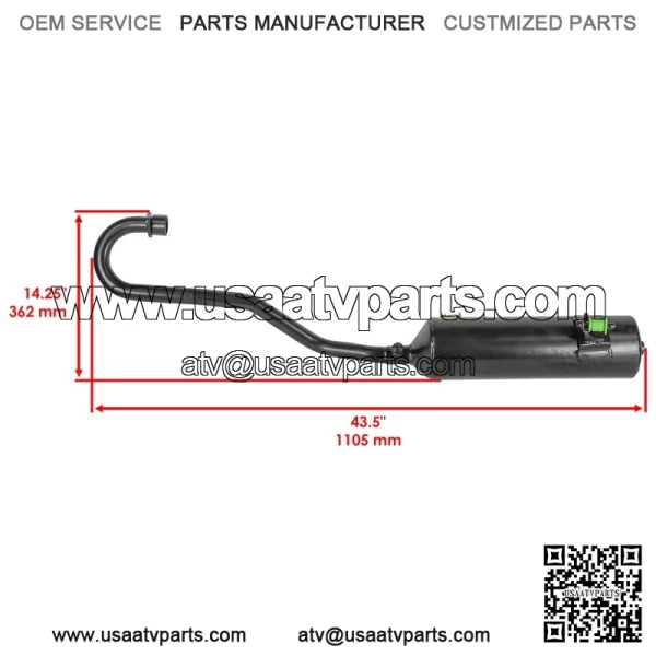18300-HR3-A20 Exhaust Muffler For Honda FourTrax Rancher Foreman 4x4 2014-2024 - Image 2