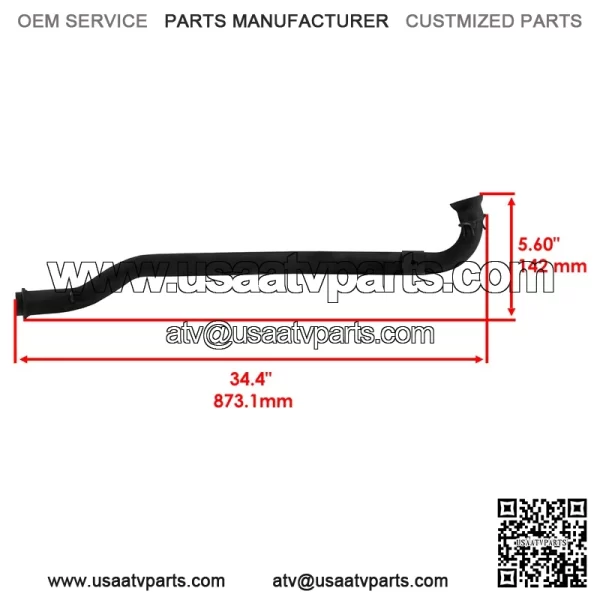 Polaris Scrambler 500 2000-2012 Exhaust Pipe & Gasket - 1261005-489 1261005-029 - Image 2