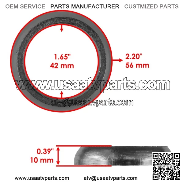 Polaris Scrambler 500 2000-2012 Exhaust Pipe & Gasket - 1261005-489 1261005-029 - Image 5