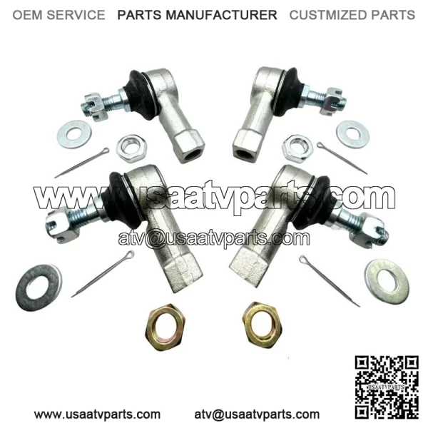 Heavy Duty Chromoly Tie Rod Ends End Left Right Kit TRX250R TRX400EX TRX450R - Image 2