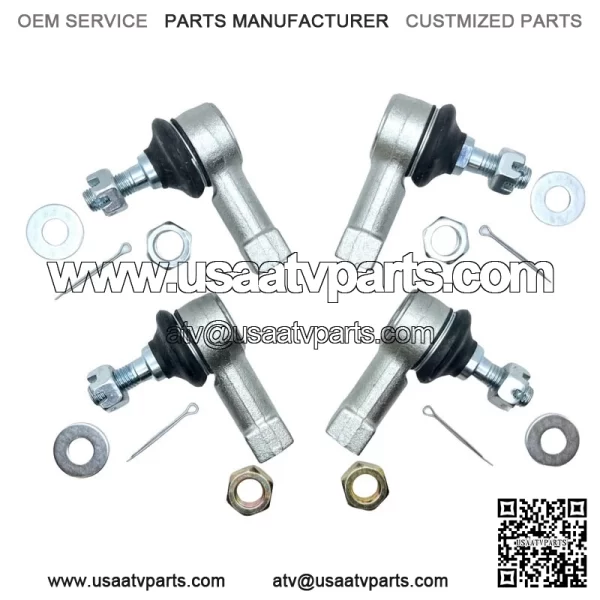 Heavy Duty Chromoly Tie Rod Ends End Left Right Kit TRX250R TRX400EX TRX450R - Image 3