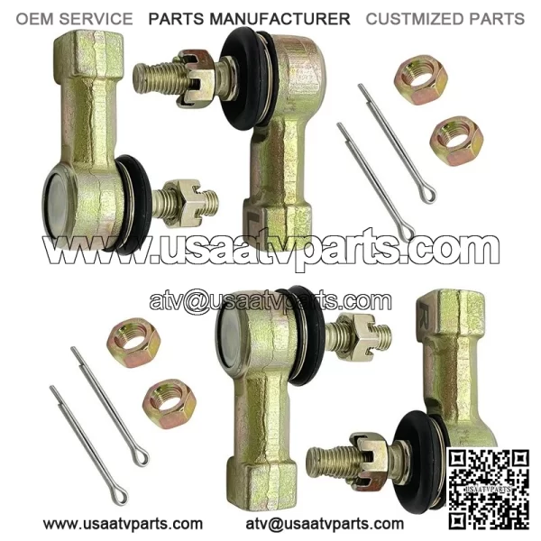 Heavy Duty Chromoly Tie Rod Ends Kit for Honda TRX250R TRX400EX TRX450R TRX300EX - Image 2