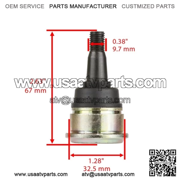 for Yamaha YFZ450X 10-11/ YFZ450 2004-13 Upper and Lower A-Arm Ball Joints 4 Pcs - Image 2