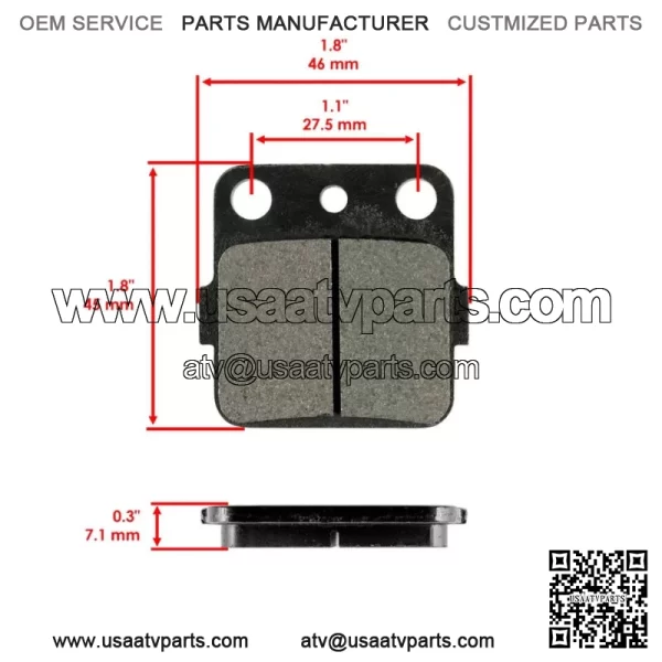 Brake Pads for Honda TRX300EX TRX 300 X Fourtrax 1993-2008 Front Rear Brakes - Image 2