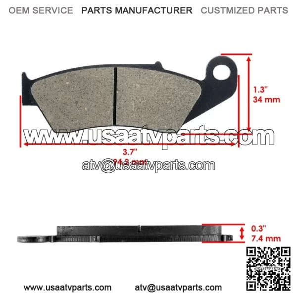 Front Brake Pads for Honda TRX450R 2004-2009 / TRX450ER 2006-2009 2012-2014 - Image 2
