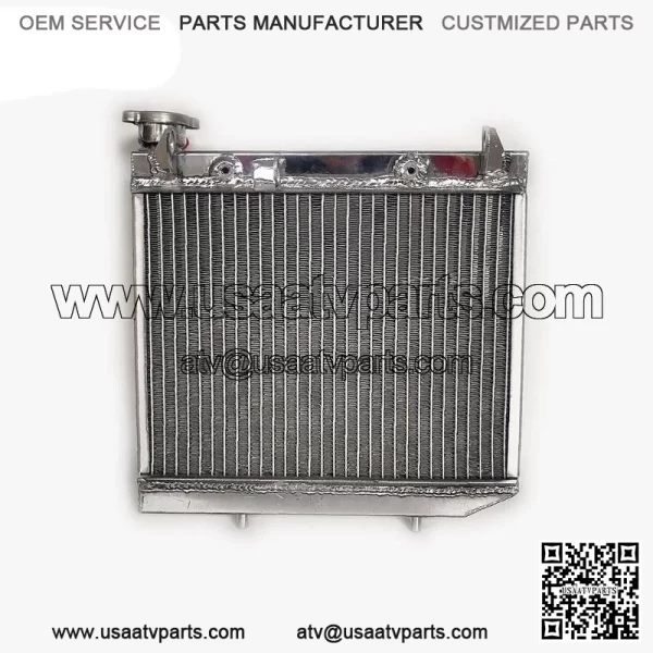 ATV Radiator for 2004-2009 Honda TRX450R TRX450ER 2005 2006 07 Polished Aluminum - Image 3