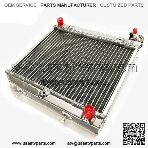 ATV Radiator for 2004-2009 Honda TRX450R TRX450ER 2005 2006 07 Polished Aluminum - Image 4