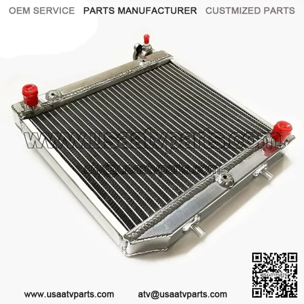 ATV Radiator for 2004-2009 Honda TRX450R TRX450ER 2005 2006 07 Polished Aluminum - Image 5