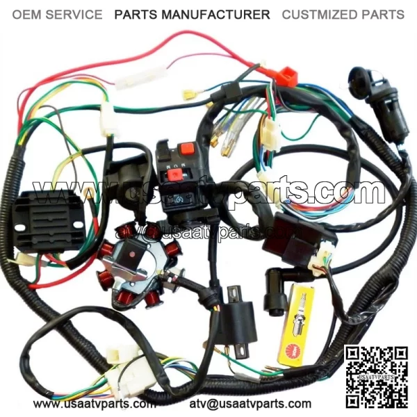 ATV Electric Wiring Harness Wire Go kart 150cc 200cc 250CC Engine Taotao Kazuma - Image 2