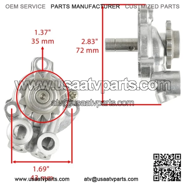 Oil Pump Assembly w/ Rotor fits Yamaha YFZ450 YFZ45LE YFZ450SE YFZ450V 2004-2006 - Image 2